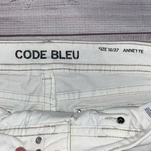 Code Bleu Annette women 16 white Capri jeans - Picture 5 of 11